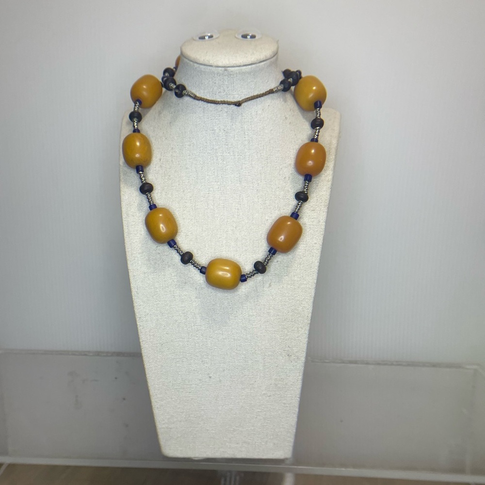 African Resin Beaded Necklace